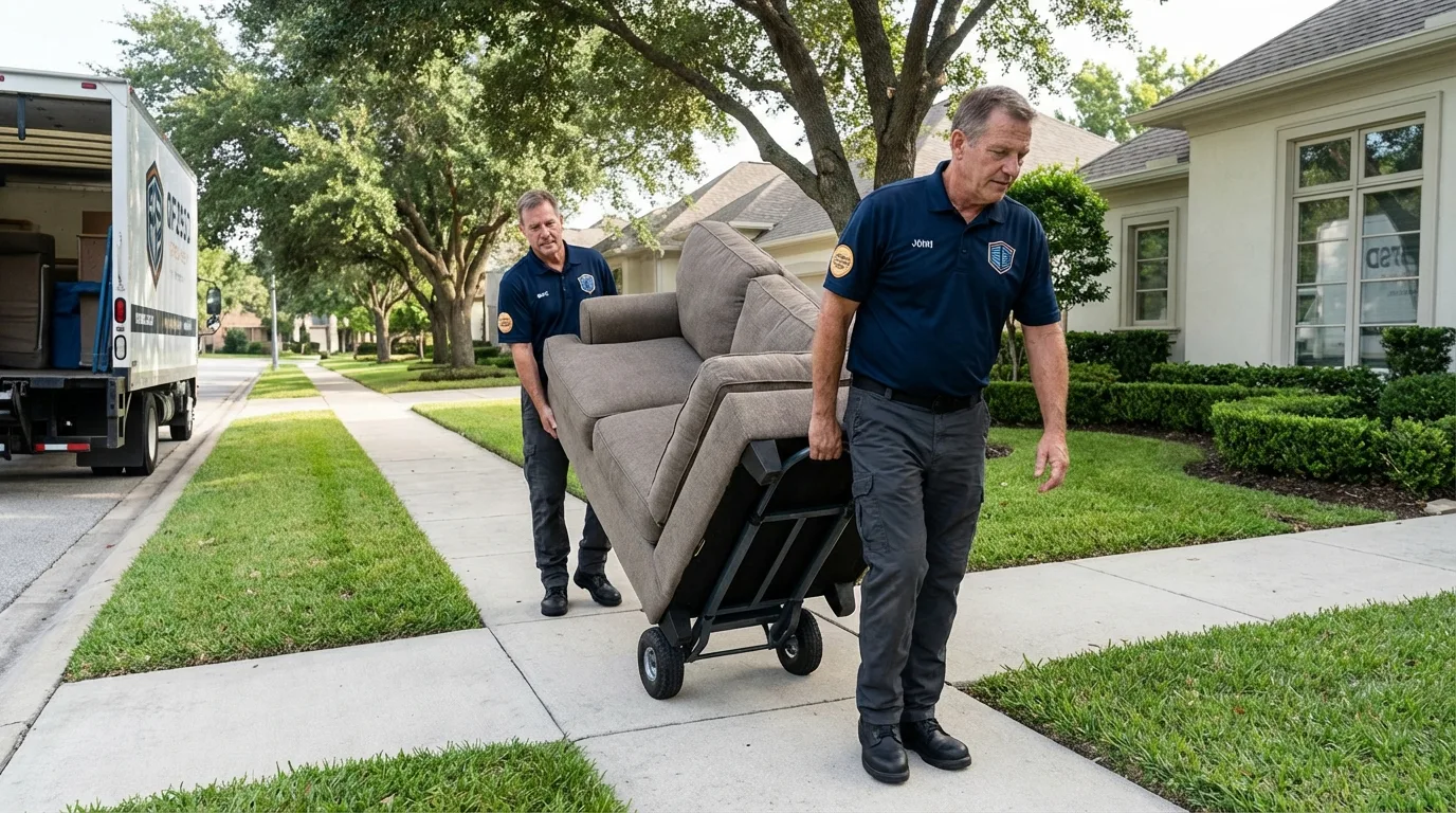 Local residential moving crew loading furniture in Lemmon, SD